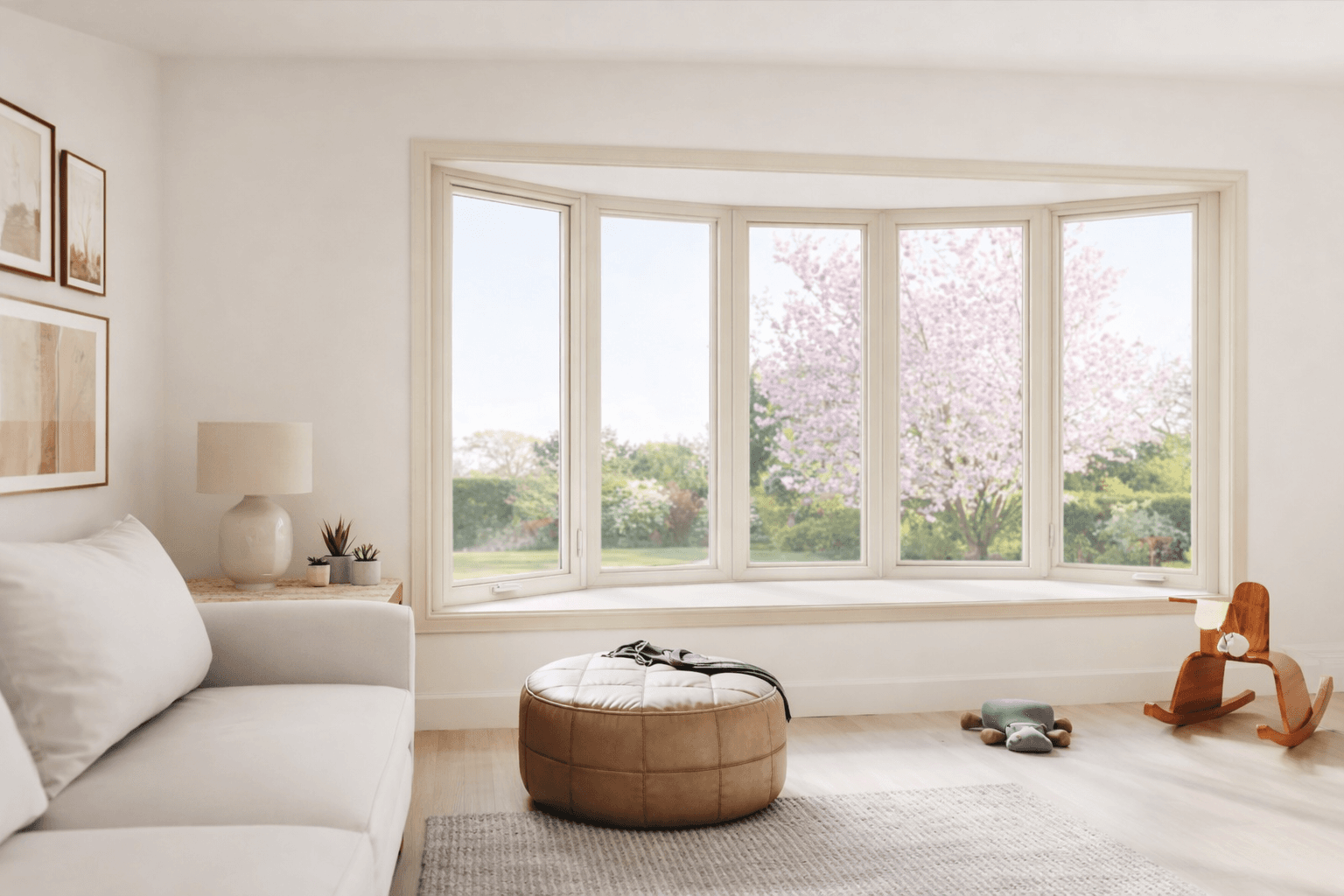 Bow Windows installed on a home