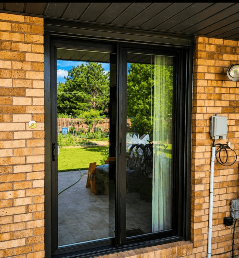 Standard Two-Panel Black Sliding Patio Door — Doors project