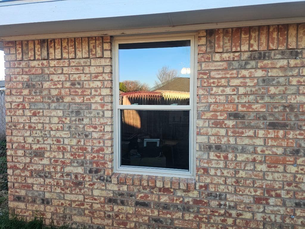 Almond Single-Hung on Brick — Single Hung Windows project